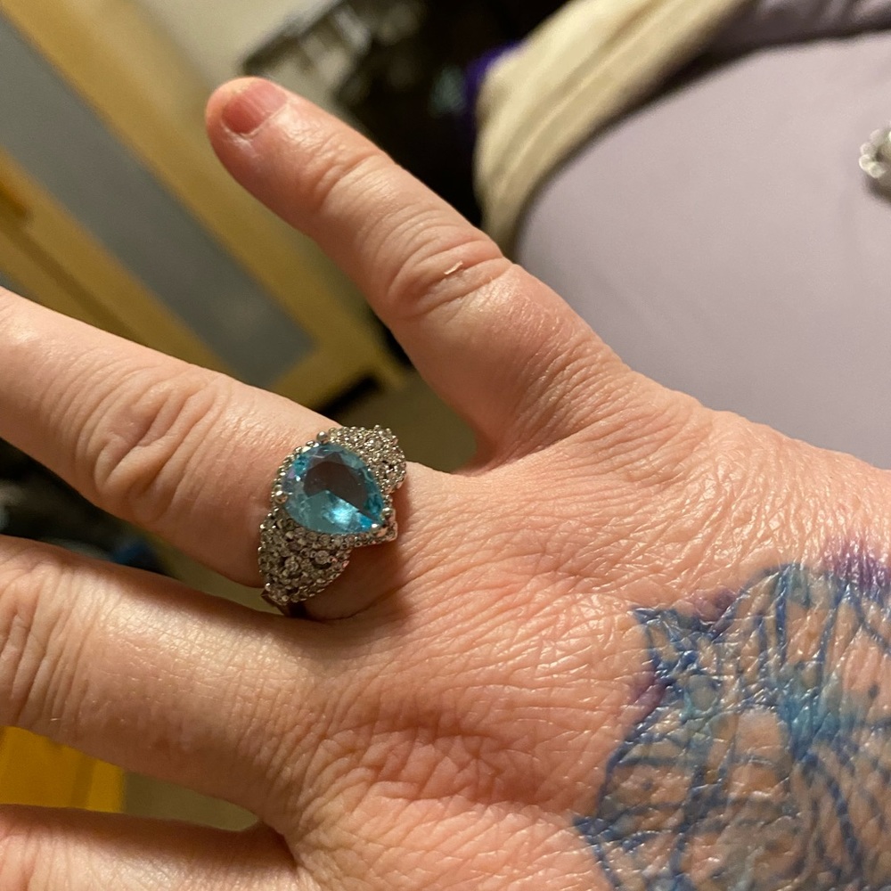 Women’s SS Aquamarine Ring